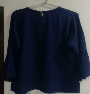 Dark Blue Colour Crop Top