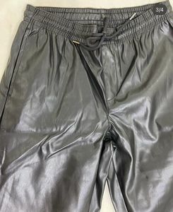 Black Faux Leather Pants