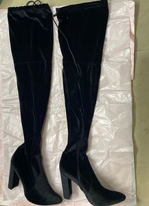 Knee Rise Boots Velvet