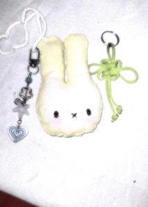 Cute Bunny Charm Keychain
