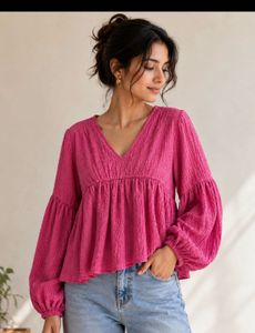 Vero Moda Textured Pink Top