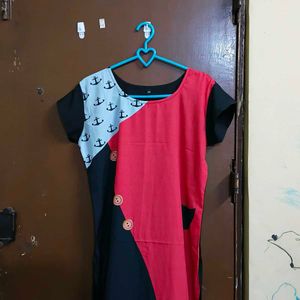 Vibrant Pink Printed Kurta