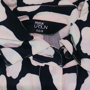 Patterned Mini Dress with Belt