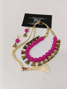 Boho Beaded Necklace &amp; Earring Set