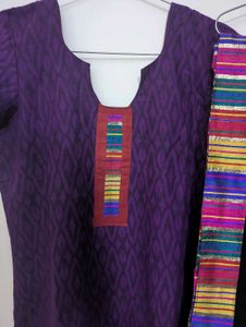 Pure cotton Ikat kurta set