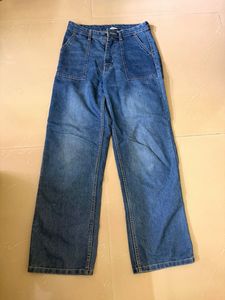 Women's Blue Wide Leg Denim Jeans