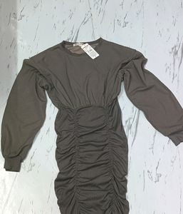 Bodycon Puffer Sleeves Dress New