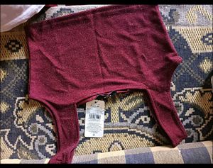 Sparkly Maroon Crop Top