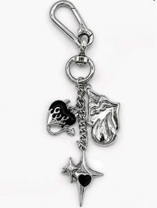 Gothic Cross &amp; Flame Charm keychain (any one)