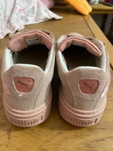 Puma Pink Suede Sneakers