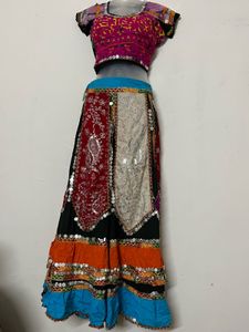 NAVRATRI Embroidered Bohemian Lehenga Set