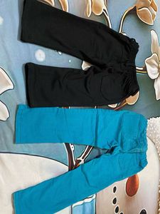 Black and Sky Blue Pants