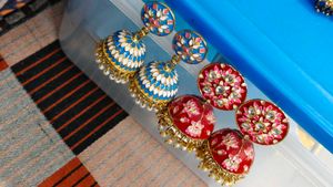 Traditional Indian Jhumka Earrings