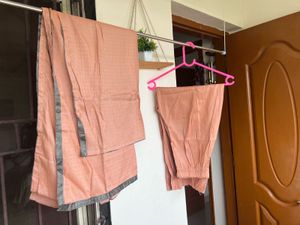 Peach Palazzo Pant &amp; Chunri Set