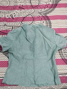 Sea Green Japanese Style Top for Girls