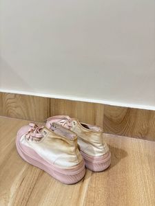 Pink High-Top Canvas Sneakers