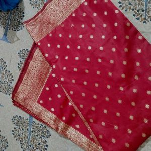 Elegant Red Banarasi Silk Saree