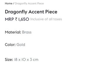 Antique Brass Dragonfly Accent