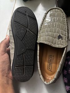 kids Stylish Grey Crocodile Loafers