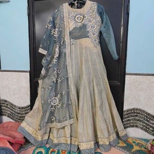 khadi silk suit Set with Dupatta xl