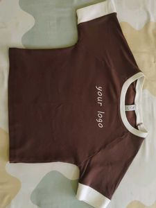 Retro Brown Ringer T-Shirt