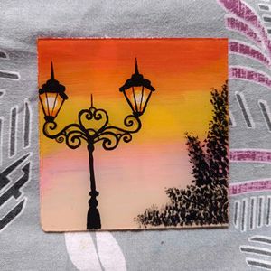 4×4 inches Acrylic Sheet Painting