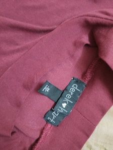 Maroon Long Sleeve Tunic Top
