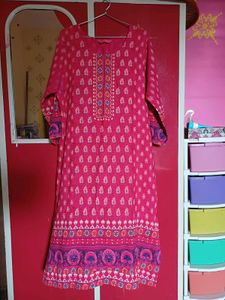Beautiful Pink Printed Kurta