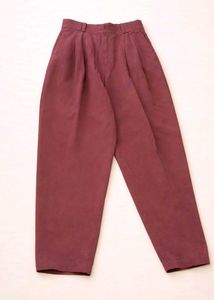 Stylish Pleated Maroon Pants