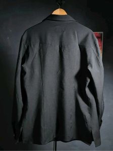 Classic Black Button-Up Work Shirt / size- 46,31