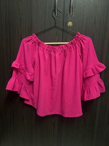 ONLY Vibrant Ruffled Off-Shoulder Top