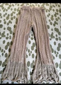Boho Crochet Bell Bottom Pants