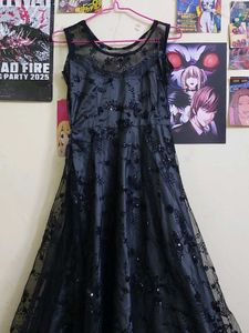90s Style Pinterest Inspired Black Gown