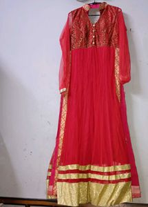 Red & Gold Ethnic Gown