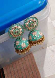 Beautiful Enamel Jhumka Earrings