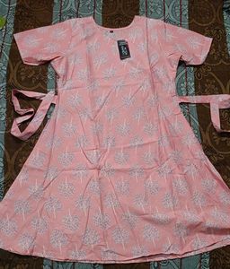 Pink Tree Print Kurta