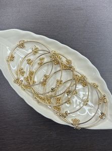 Elegant Gold-Tone Bangles Set 6 (2.8 )