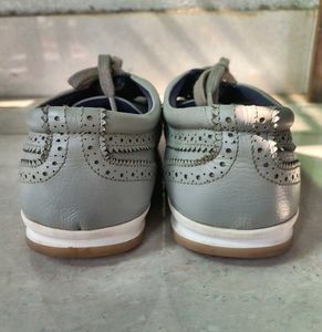 Grey Leather Casual Shoes | Size 10
