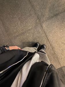 Chunky Black Leather Boots