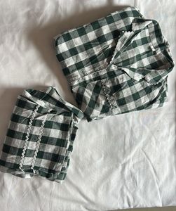 Cozy Green Checkered Pajama Set