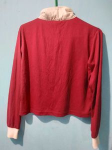 Chic Maroon Long Sleeve Top