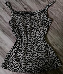 2000s y2k zebra print cami
