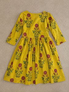 Mustard Yellow Floral Cotton Dress🌻