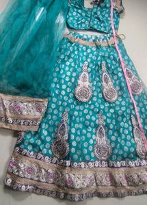Beautiful Teal Lehenga Choli Set