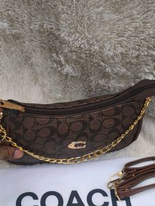 Dupe Coach Monogram Shoulder Bag with Dustcover
