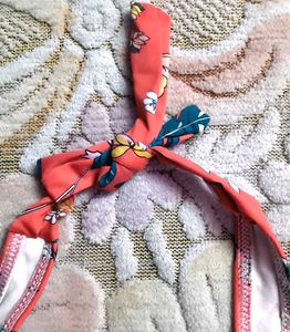 Floral Halter Neck Bikini Top
