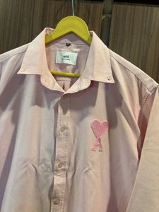 AMI Paris Pink Button-Down Shirt