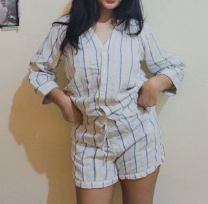 Westside Striped Top &amp; Shorts Set