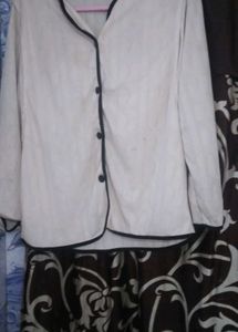 Women's Cream Button-Up night