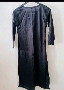 Embroidered Black Kurta